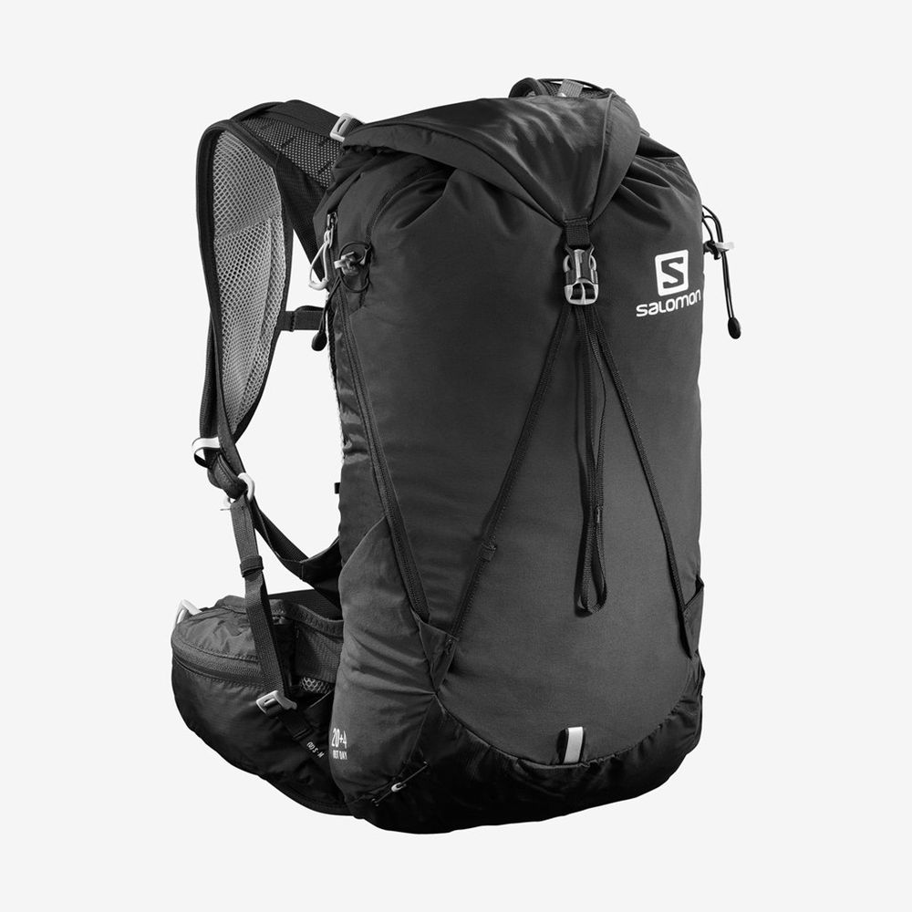 Salomon Israel OUT DAY 20+4 - Mens Backpacks - Black (RNJQ-50271)